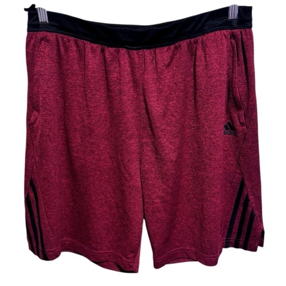 Adidas- Men's Aeroready Axis 2.0 Knit Textured Training Three Stripe Shorts, XL